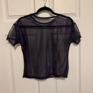Sheer Black Mesh Top